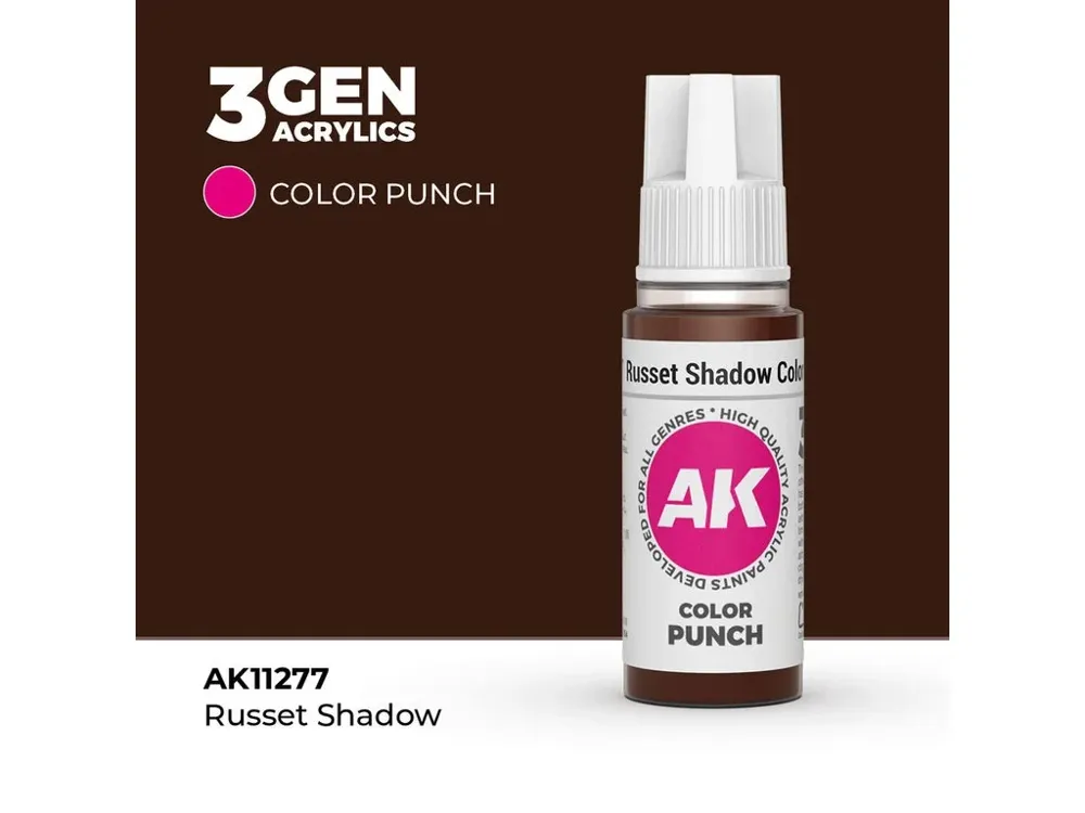 Lahvička akrylové barvy AK Interactive 3GEN Color Punch AK11277 stín načervenalé pleti 17 ml