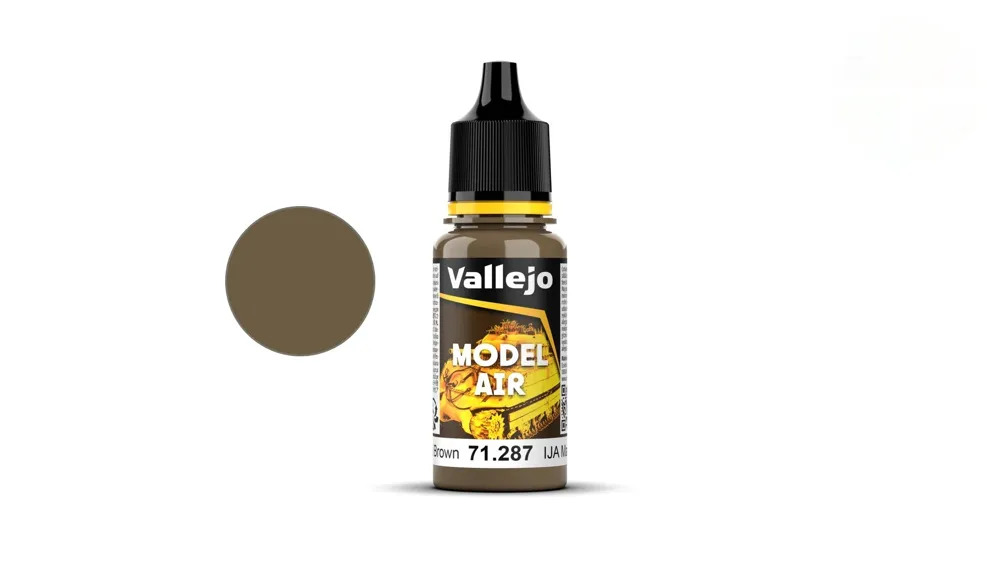 Lahvička akrylové barvy Vallejo Model Air 71287 khaki hnědá IJA 18 ml