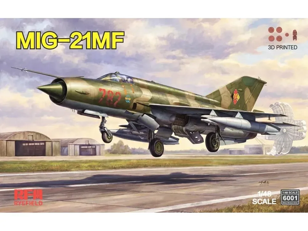Krabice stavebnice Rye Field Model RFM6001 MiG-21MF Fishbed J v měřítku 1/48
