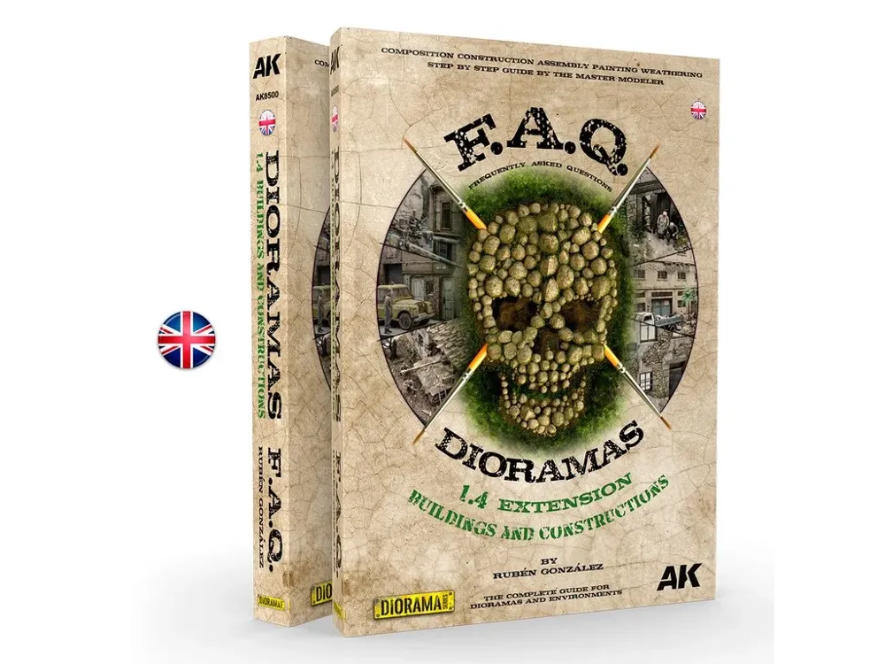 Obálka publikace AK Interactive F.A.Q. Dioramas 1.4 Extension – Buildings and Constructions