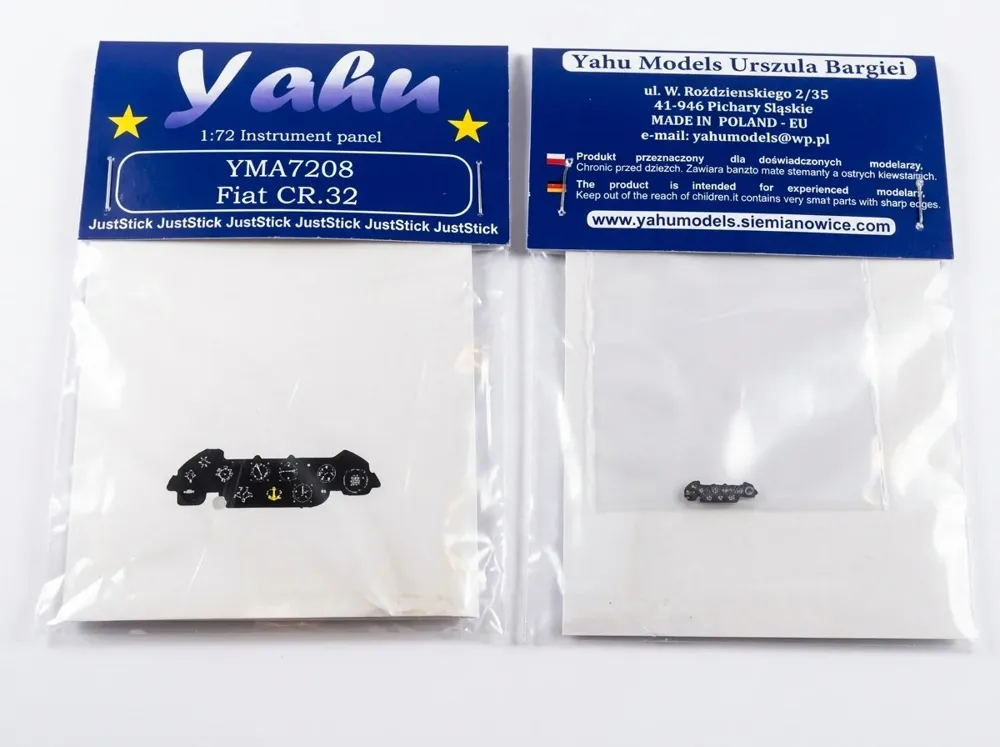 Barevný fotolept přístrojové desky Yahu Models YMA7208 CR.32 v měřítku 1/72