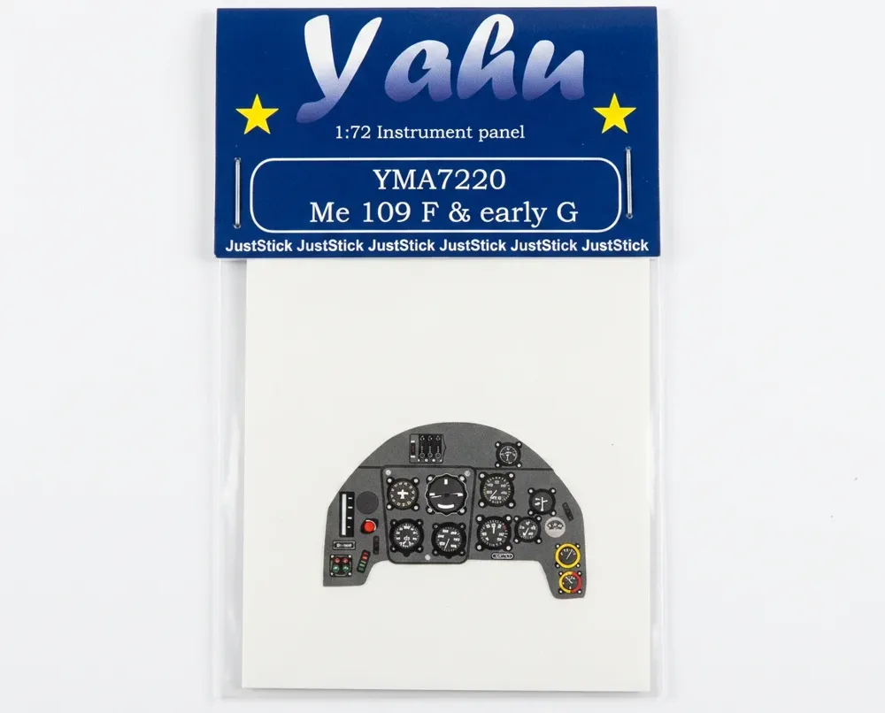 Barevný fotolept přístrojové desky Yahu Models YMA7220 Me-109G-6 v měřítku 1/72