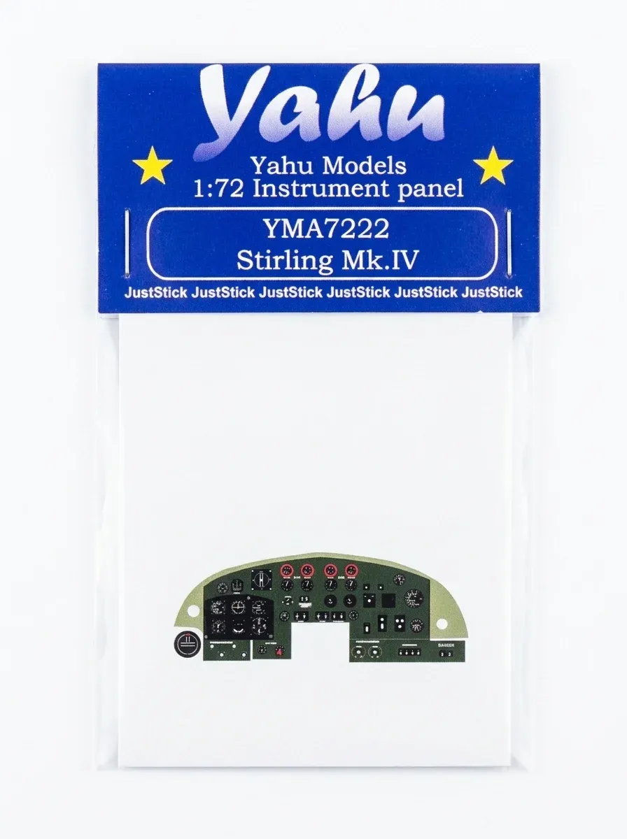 Barevný fotolept Yahu Models YMA7222 – přístrojová deska Stirling Mk.IV v měřítku 1/72