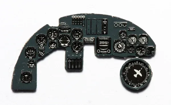 Barevný fotolept přístrojové desky Yahu Models YMA7254 pro Dornier Do-17Z Night Fighter 1/72