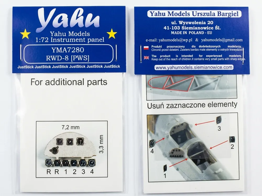 Barevný fotolept Yahu Models YMA7279 – přístrojová deska P-26 Peashooter v měřítku 1/72