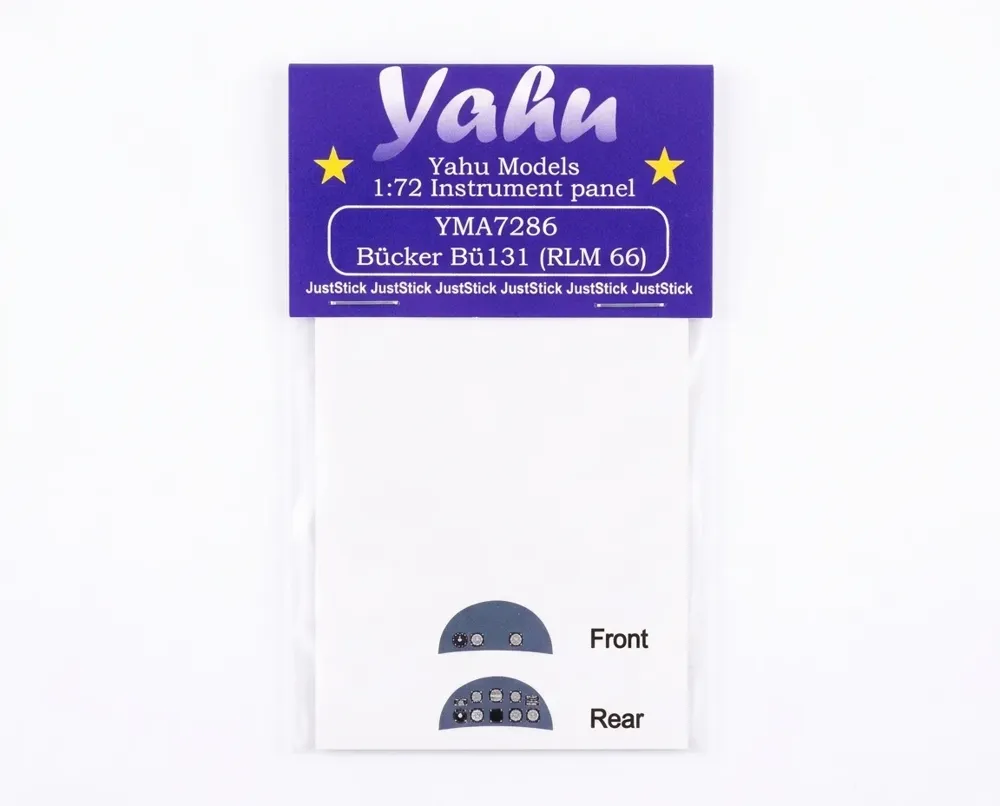 Fotolept Yahu Models YMA7286 – přístrojová deska Bücker Bü 131 v odstínu RLM 66, měřítko 1/72