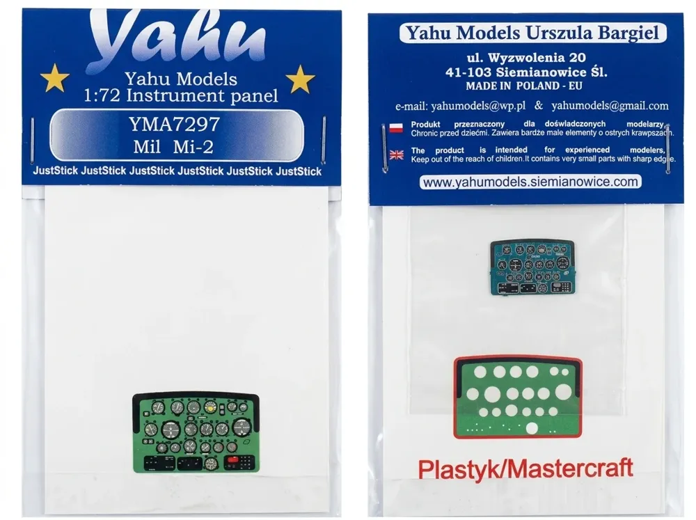 Barevný fotolept Yahu Models YMA7297 1/72 Mil Mi-2 – přístrojová deska kokpitu