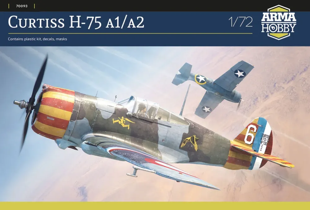 Krabice stavebnice Arma Hobby 70093 Curtiss H-75 A1/A2 v měřítku 1/72