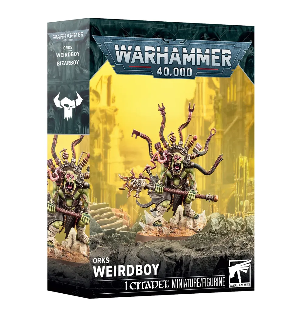 Plastikový model Games Workshop Warhammer 40,000 Orks: Weirdboy se základnou Citadel 50 mm