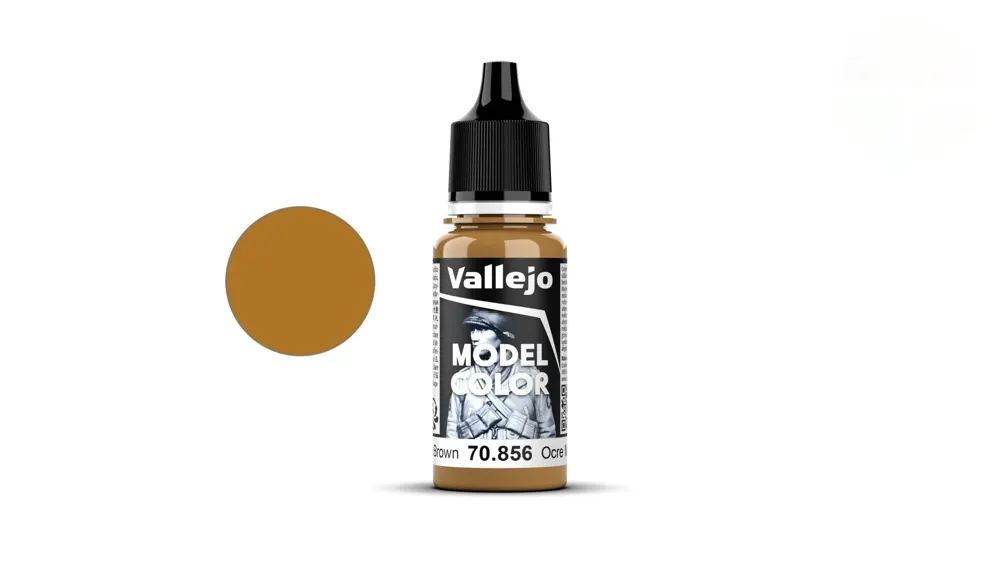 Lahvička akrylové barvy Vallejo Model Color 70856 okrová hnědá matná 18 ml