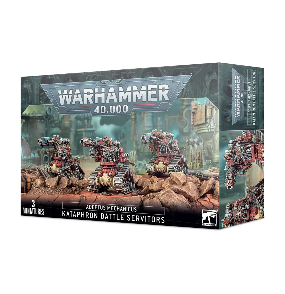 Plastiková sada Games Workshop Kataphron Battle Servitors pro Warhammer 40,000 – tři bojoví servitoři