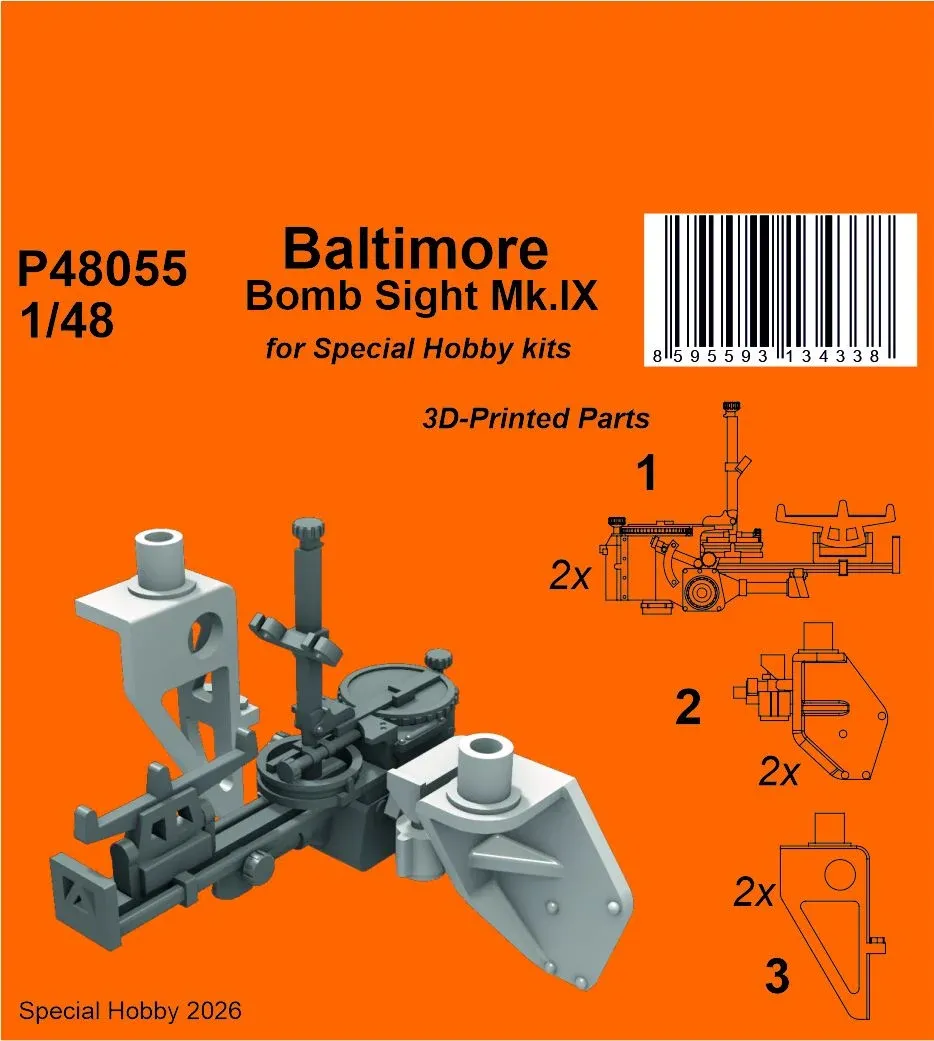 Detailní doplněk CMK P48055 pumový zaměřovač Mk.IX 1/48 pro stavebnice Special Hobby Baltimore