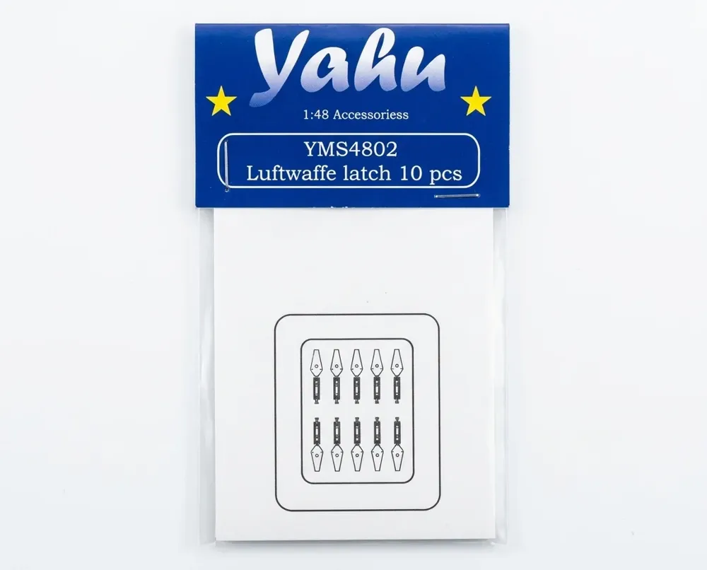Fotolept Yahu Models YMS4802 Luftwaffe latch 1/48 – plát s kovovými uzávěry a západkami