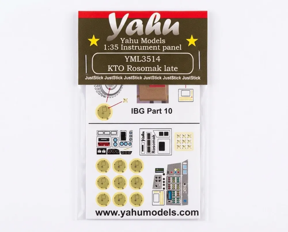 Předbarvený fotolept Yahu Models YML3514 KTO Rosomak late 1/35 – přístrojová deska
