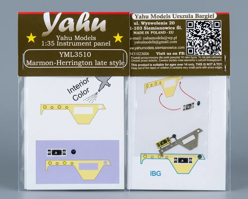 Předbarvený fotolept Yahu Models YML3510 Mormon Hamilton Mk.I/II v měřítku 1/35