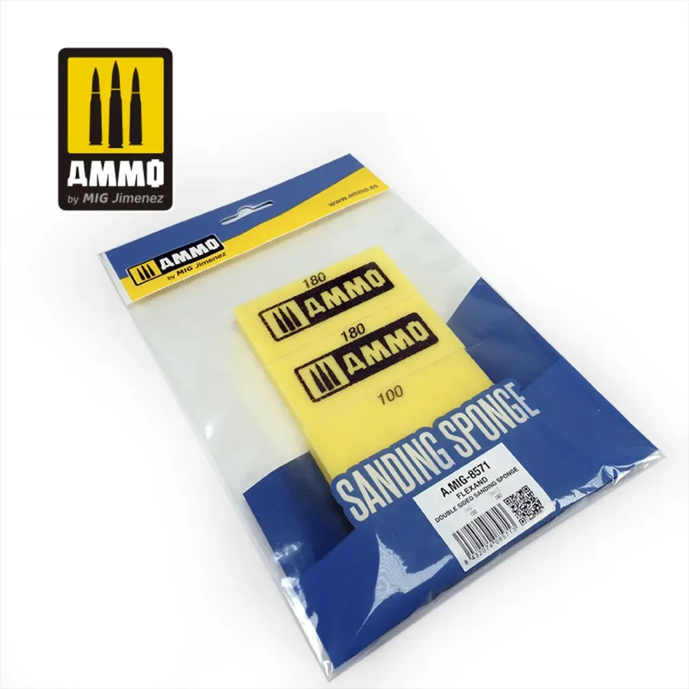 Dvoustranná brusná houbička AMMO Mig A.MIG-8571 Flexand pro broušení plastikových modelů