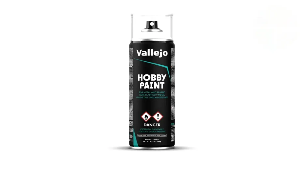 Sprej Vallejo Aerosol 28010 White Primer, bílý primer 400 ml