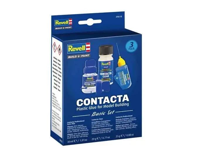 Sada lepidel Revell Contacta Glue Basic Set 39618 – Extra Thin, Professional a Clear