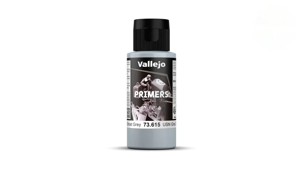 Lahvička základové barvy Vallejo Surface Primer 73615 Light Ghost Grey FS36375, 60 ml