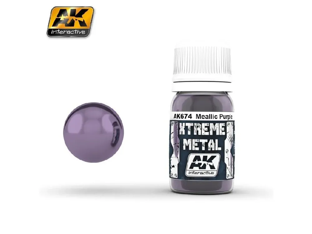Lahvička barvy AK Interactive Xtreme Metal AK674 metalická fialová 35 ml