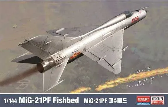 Krabice stavebnice Academy 12664 MiG-21PF Fishbed v měřítku 1:144