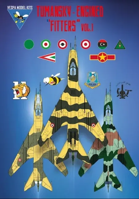 Obtisky Vespa Model Kits VMKD48003 Tumansky-Engined Fitters Vol.1 pro Su-17/22 v měřítku 1/48