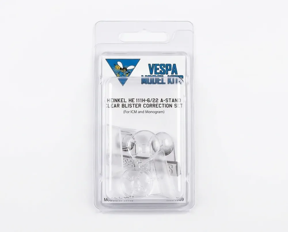 Čiré resinové díly přídě Vespa Model Kits VMKA48009 pro Heinkel He 111H-6/22 v měřítku 1/48