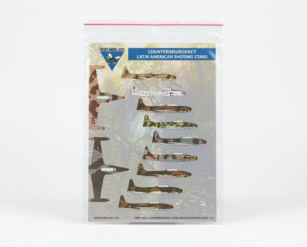 Obtiskový arch Vespa Model Kits VMKD72002 T-33 Shooting Star v měřítku 1/72