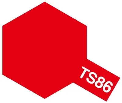 Sprej lakové barvy Tamiya TS-86 Pure Red, lesklá červená, 100 ml