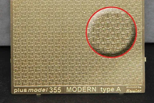 Fotoleptaný aršík Plus Model 355 plech s reliéfem, moderní typ A, měřítko 1/35