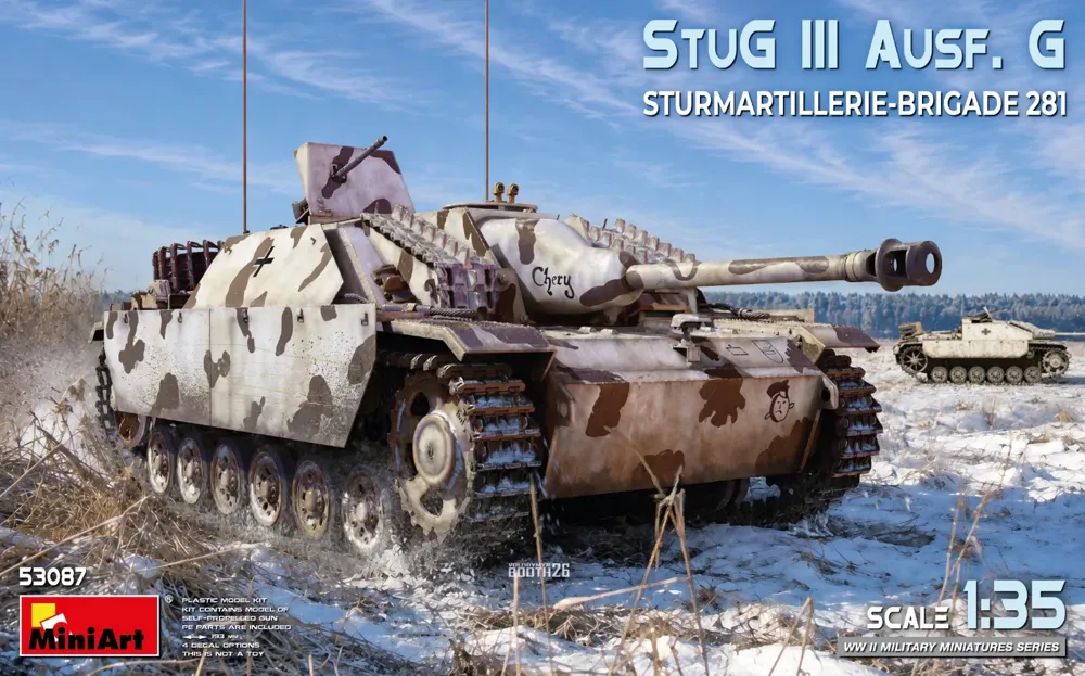 Krabice stavebnice MiniArt 53087 StuG III Ausf. G v měřítku 1/35