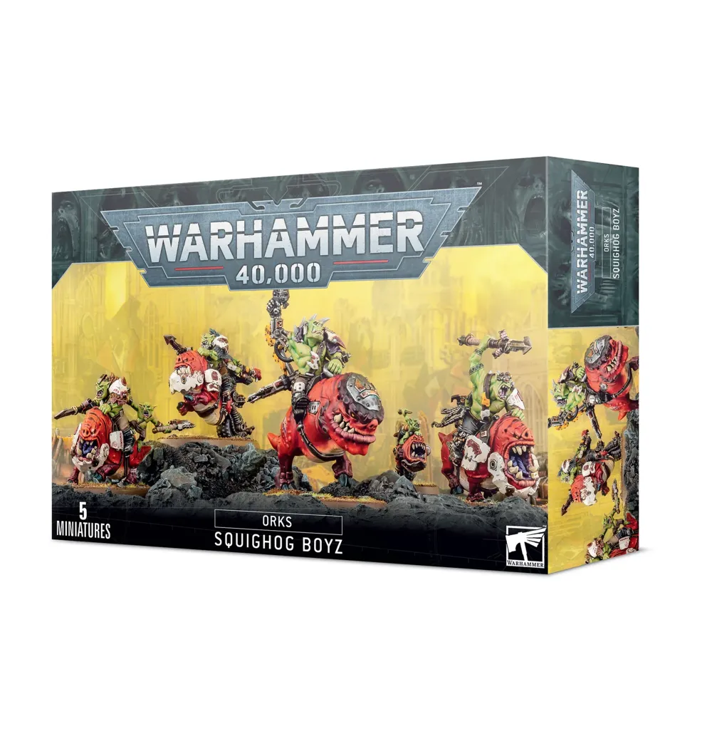 Krabice sady miniatur Games Workshop Orks: Squighog Boyz pro Warhammer 40,000