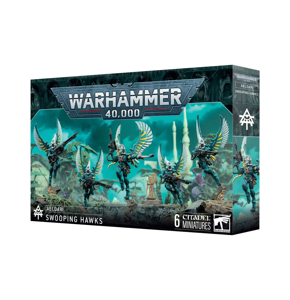 Balení plastikových miniatur Games Workshop Aeldari: Swooping Hawks pro Warhammer 40,000