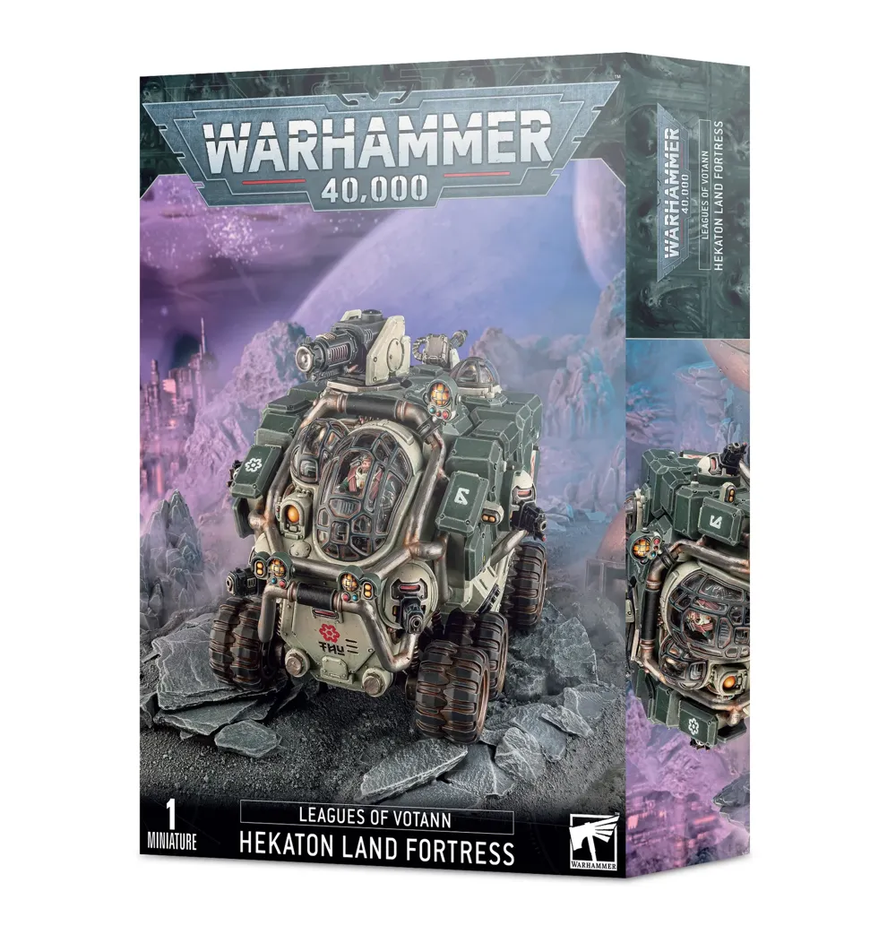 Stavebnice Games Workshop Hekaton Land Fortress, šestikolové vozidlo Leagues of Votann pro Warhammer 40,000