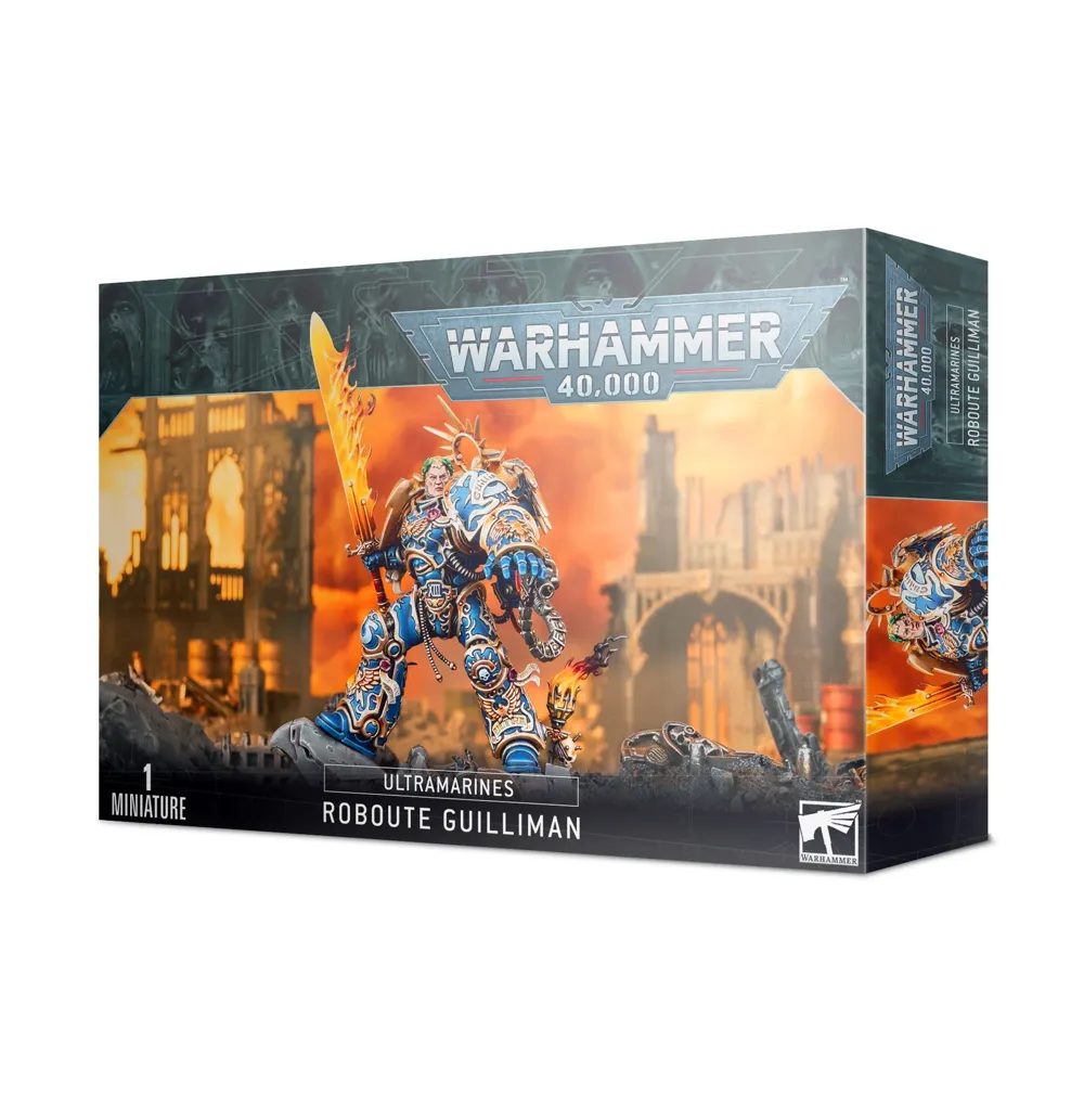 Plastová miniatura Games Workshop Warhammer 40,000 Ultramarines: Roboute Guilliman s Císařovým mečem