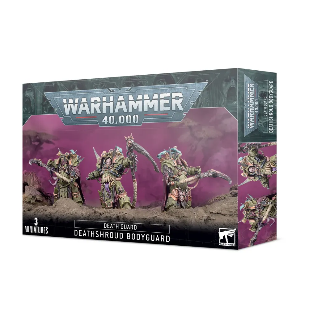 Balení miniatur Games Workshop Death Guard: Deathshroud Bodyguard pro Warhammer 40,000