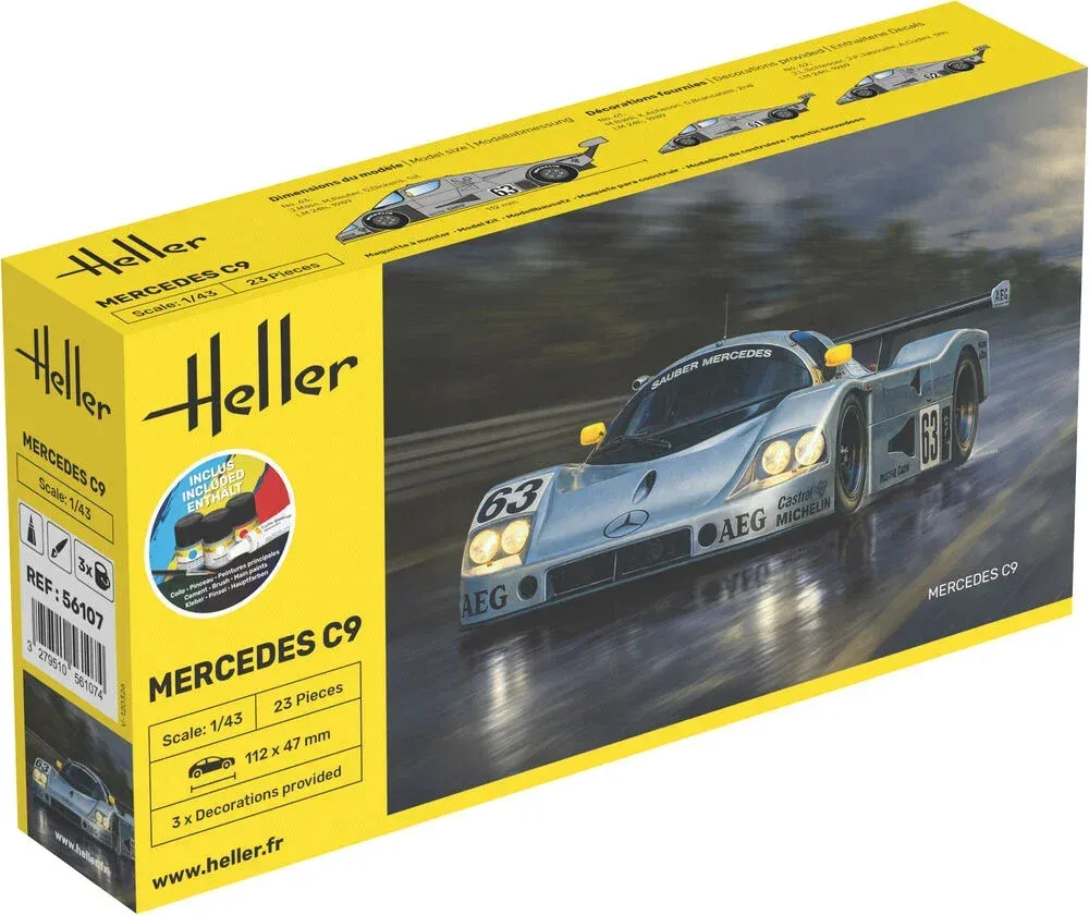 Krabice stavebnice Heller 56107 Starter Kit Mercedes C9 v měřítku 1/43