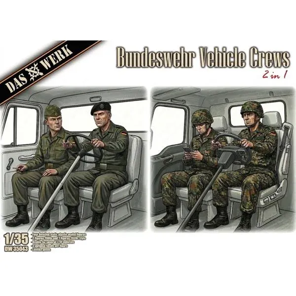 Krabice sady figurek Das Werk DW35043 osádky vozidel Bundeswehru 1:35, 4 figurky