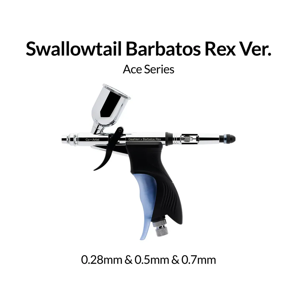 Spoušťový airbrush Gaahleri Ace Series 42564 GHAC-Swallowtail Barbatos Rex s modrou rukojetí a nádobkou
