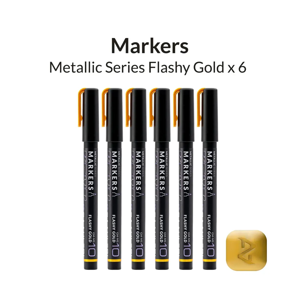 Metalické markery Gaahleri 45206 Metallic Series zářivá zlatá GM-MS10, balení 6 ks