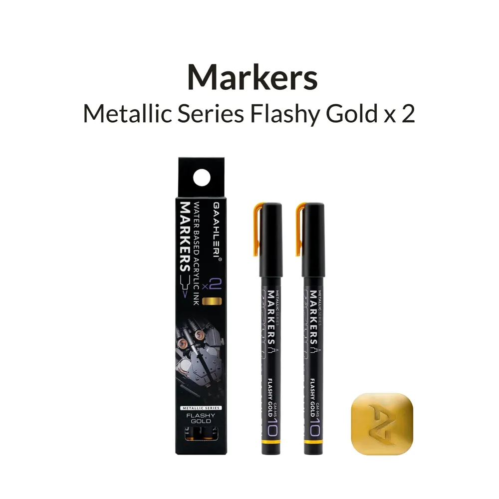 Dva metalické markery Gaahleri Metallic Series 45091 metalická zlatá GM-MS10
