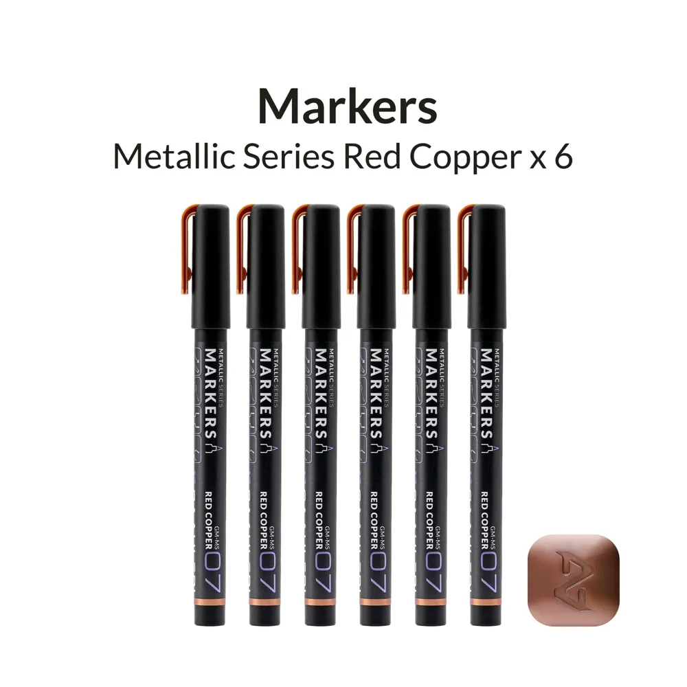 Metalické markery Gaahleri Metallic Series 45176 GM-MS07 měděná červená, balení 6 kusů