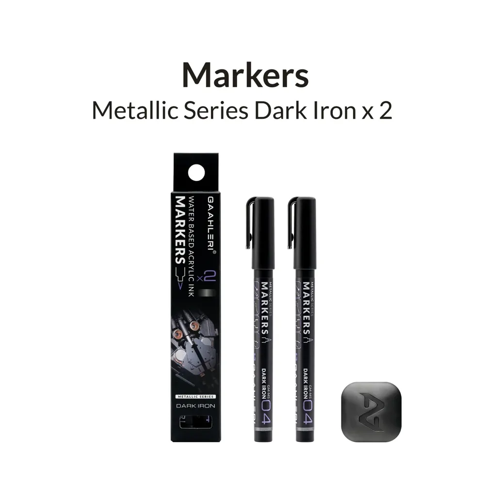 Dva metalické markery Gaahleri Metallic Series 45039 tmavá železná GM-MS04