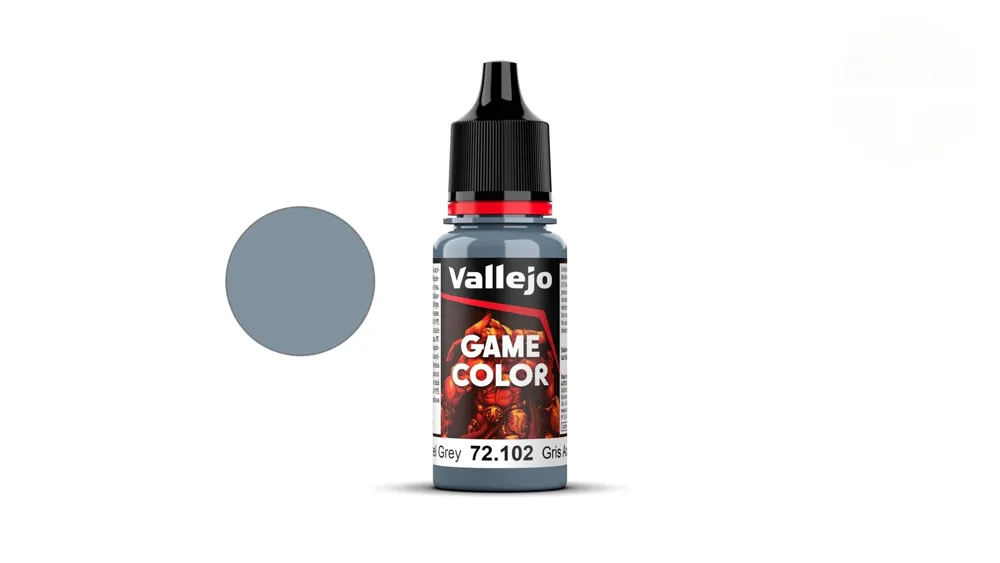 Lahvička akrylové barvy Vallejo Game Color 72102 Steel Grey ocelová šedá 18 ml