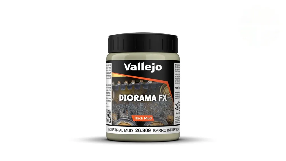 Kelímek texturové pasty Vallejo Diorama FX 26809 Industrial Thick Mud 200 ml