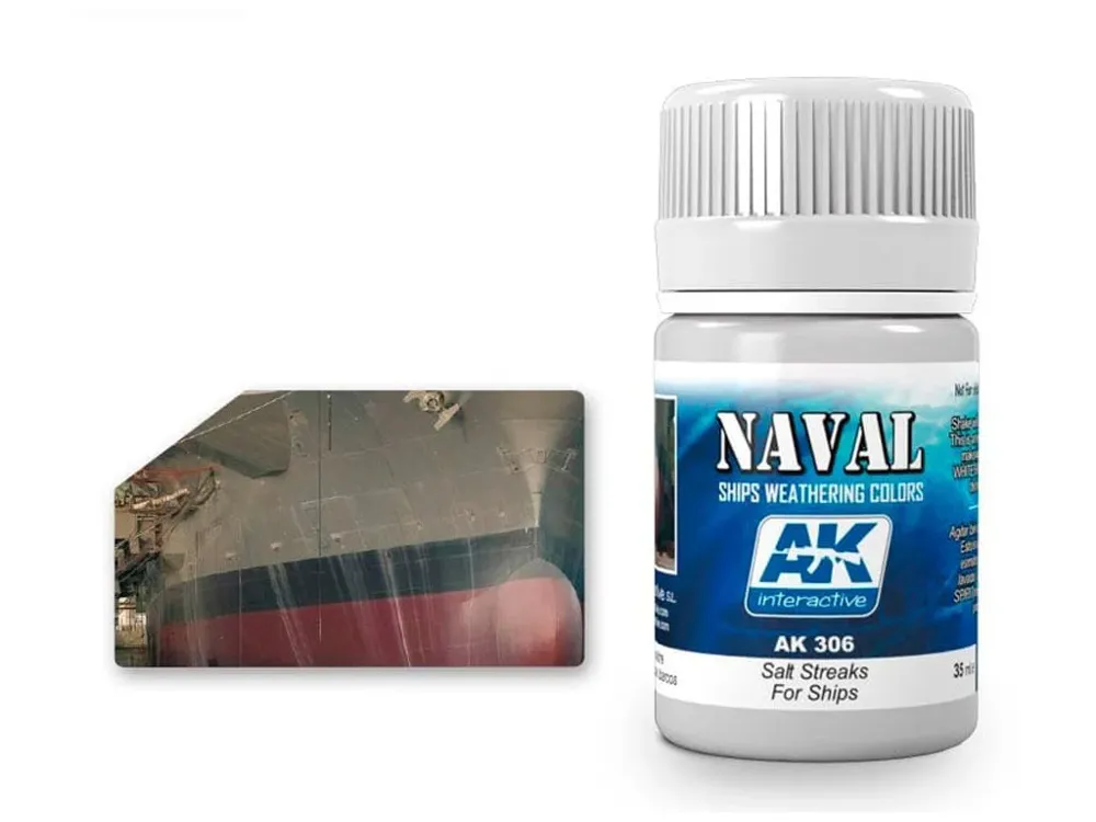 Lahvička AK Interactive AK306 solné stopy pro lodě Salt Streaks For Ships 35 ml