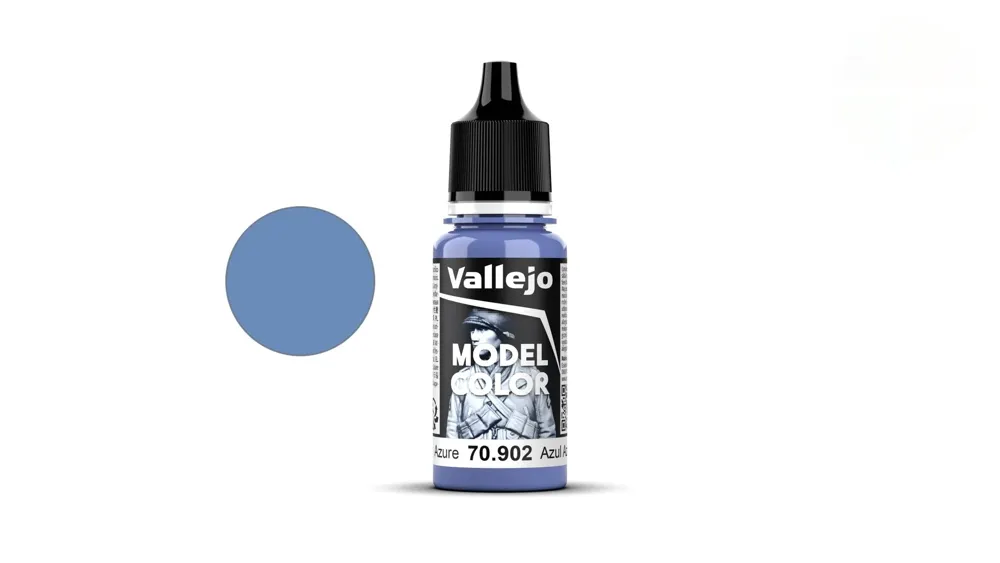 Lahvička akrylové barvy Vallejo Model Color 70902 azurová modrá matná 18 ml