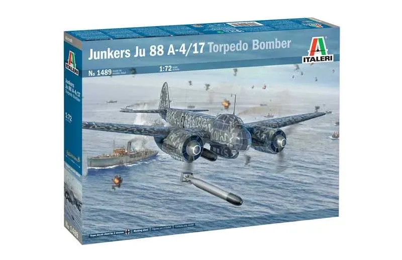 Krabice stavebnice Italeri 1489 Junkers Ju 88 A-17 torpédový bombardér v měřítku 1:72