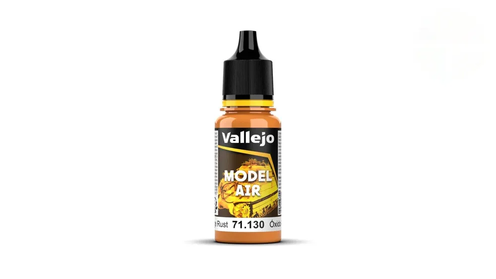 Lahvička akrylové barvy Vallejo Model Air 71130 rezavě oranžová Orange Rust 18 ml