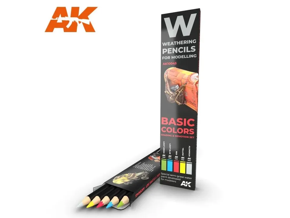 Sada akvarelových pastelek AK Interactive AK10045 Weathering Pencils Basics